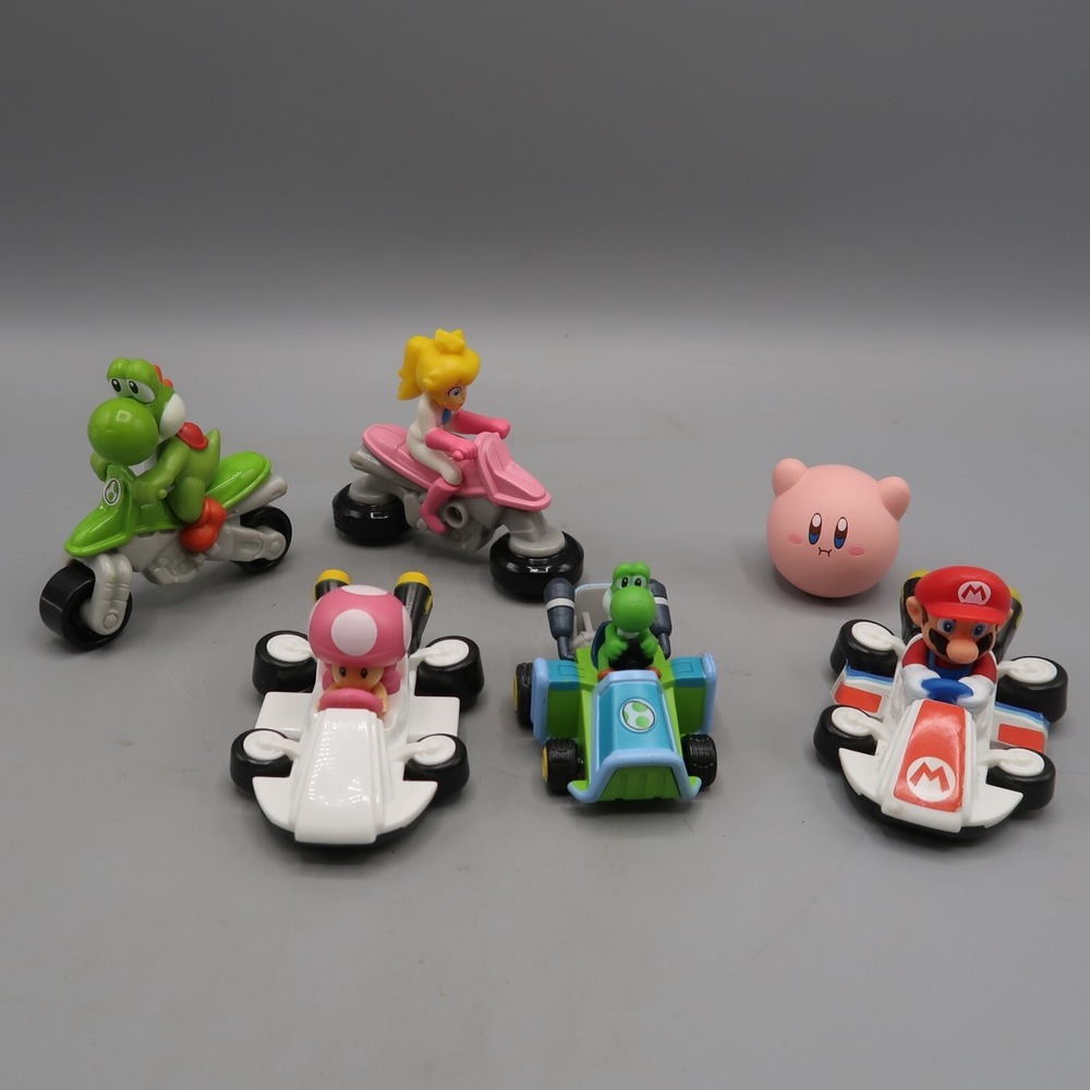 2018 McDonalds Super MARIO KART CAR RACER Happy Meal Toy Lot of 6